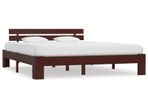Bed Frame Dark Brown Solid Pine Wood 180x200 cm 6FT Super King