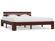 main image for ad Bed Frame Dark Brown Solid Pine Wood 180x200 cm 6FT Super King