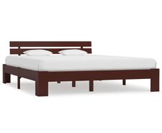 Bed Frame Dark Brown Solid Pine Wood 180x200 cm 6FT Super King