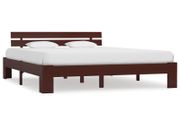 Bed Frame Dark Brown Solid Pine Wood 180x200 cm 6FT Super King
