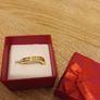 Gold plated wave gem ring Image 3