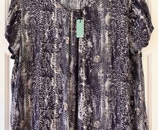 BNWT Size 16/18 Soyaconcept Navy&Beige Top