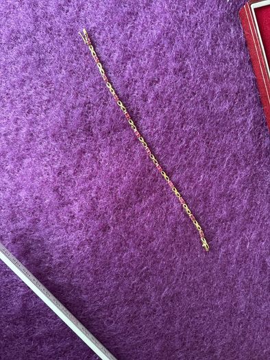 9 Carat Gold 24 Rubies Bracelet
