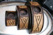 Vintage Wooden Candle Holders