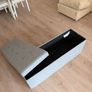 Grey Ottoman Storage bench in perfect condition Image 3