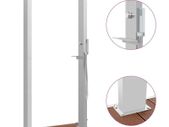 Outdoor Shower with Tray WPC Stainless Steel