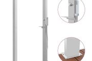 Outdoor Shower with Tray WPC Stainless Steel