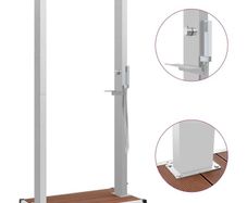 Outdoor Shower with Tray WPC Stainless Steel