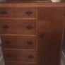 Beautiful Art Deco Oak Compactum "Gentleman's Chest "Wardrobe (Original Vintage Compartments & 4 castors ) Image 2