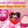 Personalised with photos Love heart tins & Scented Candles - Red or pink color great valentines day gift present Image 7