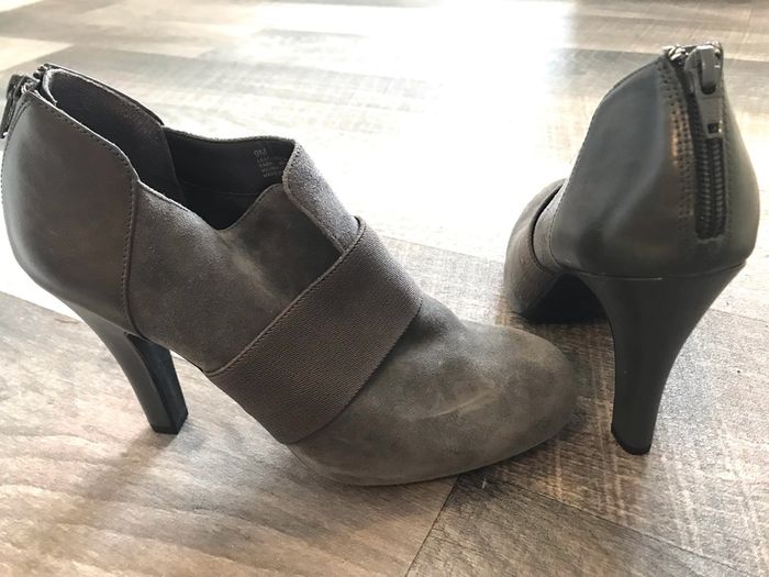 Grey Suede Boots Size 7 New