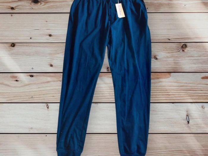 Bread & Boxers Mens Pyjama Bottoms Navy Blue Lounge Pants