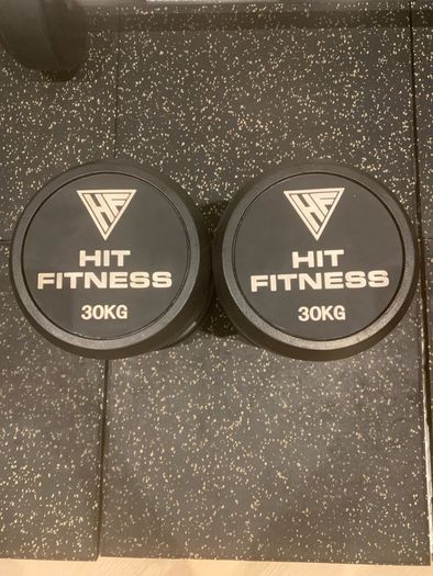 Dumbbell Pair 30kg Hit Fitness Round Rubber
