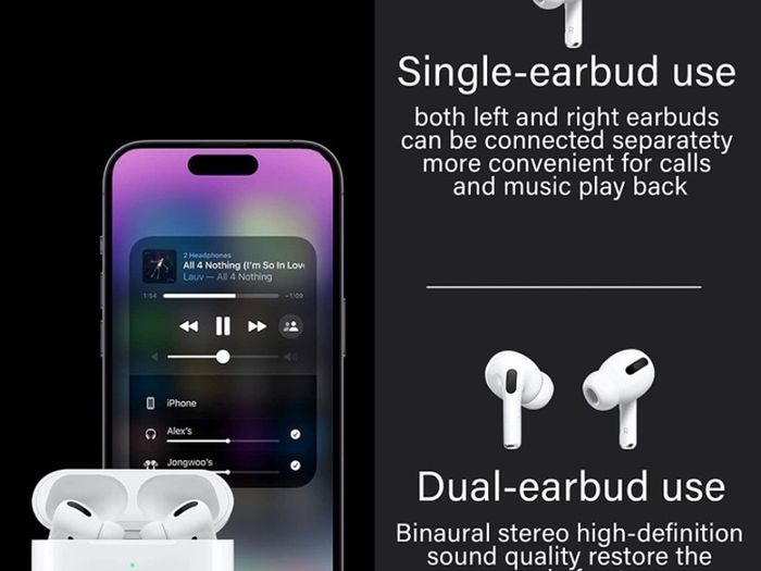 Wireless Headphones, Wireless Bluetooth 5.3 Earbuds 3D HiFi Stereo Headphones Noise Cancellation in-Ear Built-in Mic with Charging Case, IPX8 Waterproof Earphones for iphone/Android/Samsung/IOS (FREE POSTAGE)