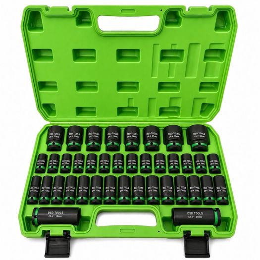 35pc 1/2-inch Dr 6pt Metric Shallow And Deep Impact Socket Set
