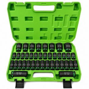 35pc 1/2-inch Dr 6pt Metric Shallow And Deep Impact Socket Set