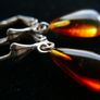 Vintage Sterling Silver Baltic Amber Dangle Earrings 1,78g Image 5
