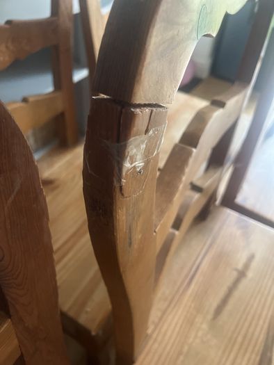 Free 6 solid wood chairs