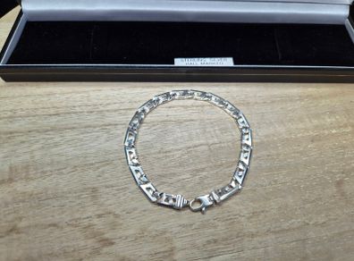 Men's Sterling Silver 925 Link Bracelet 19cm Boxed