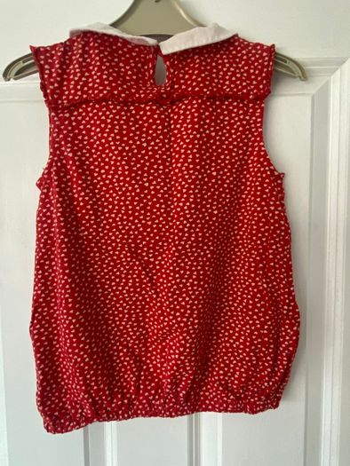 Next Red polkadot top with Peter Pan collar