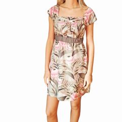 Anthropologie 'Twilight Garden' floral silk dress