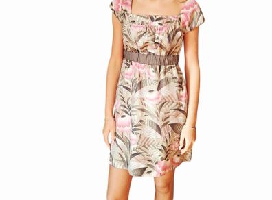 Anthropologie 'Twilight Garden' floral silk dress