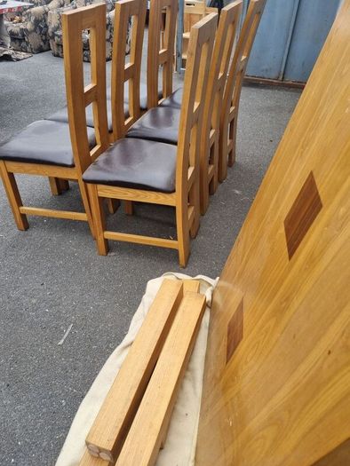 table and six chairs