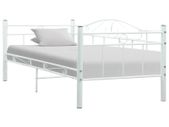 Bed Frame White Metal 90x200 cm