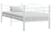 Bed Frame White Metal 90x200 cm