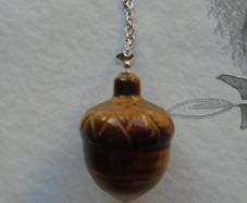 Tigers Eye acorn necklace, Tigers eye,Gemstone jewellery, Gift,jewellery