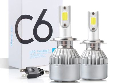 8000lm C6 H1 H3 Led Headlight Bulbs H7 LED Car Lights H4 880 H8 H11 HB3 9005 HB4 9006 H13 6000K 72W 12V 7200LM Auto Headlamp