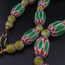 Vintage Venetian Style Chevron & Trade Glass beads Necklace Image 5