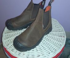 New Leather Steel toe safety boots