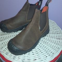 New Leather Steel toe safety boots