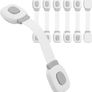 Premium Baby Cabinet Lock, Pack of 6 Child Safety for Cupboard, Drawers, Refrigerator, Toilet Seat with Strong Adhesive, No Drilling Required Cupboard Lock Image 2