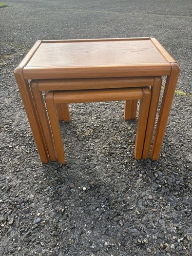 Mid-century vintage retro danish style nest of tables c1970