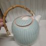 Stylish Ceramic Teapot with Bamboo Handle & Infuser Image 3