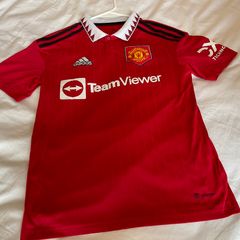 Junior age 13 14 Manchester United red jersey home 2022 2023