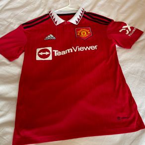 Junior age 13 14 Manchester United red jersey home 2022 2023