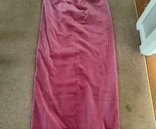 Dark pink velvet handmade curtains