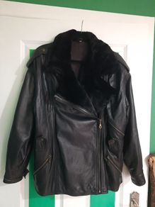 Leather biker jacket, Lamb Nappa (Italy), size 38-42