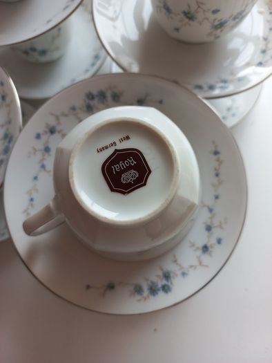 Royal West Germany Vintage China Tea Cups and Saucers (8)