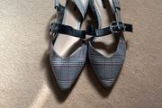 Grey check flat Shoes
