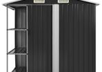 Garden Shed with Rack Anthracite 205x130x183 cm Iron
