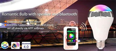 SmartBulb Wireless Bluetooth Audio Speakers E27 LED RGB Light Music Bulb