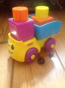 Fisher Price Stack 'n Surprise Blocks Blockity Pop Dump Truck