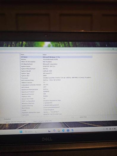 Dell Latitude 3500 Core i5-8265U | 16GB RAM | 256GB SSD | 15.6" Full HD Screen Windows 11 Pro, Backlit Keyboard