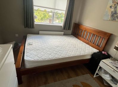 King size bed and mattress