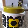 Orla Kiely Scribble Square Flower Sunshine Ceramic Storage Jar Small New Boxed Image 2