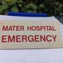 Vintage Mater Hospital Emergency Sign Image 2